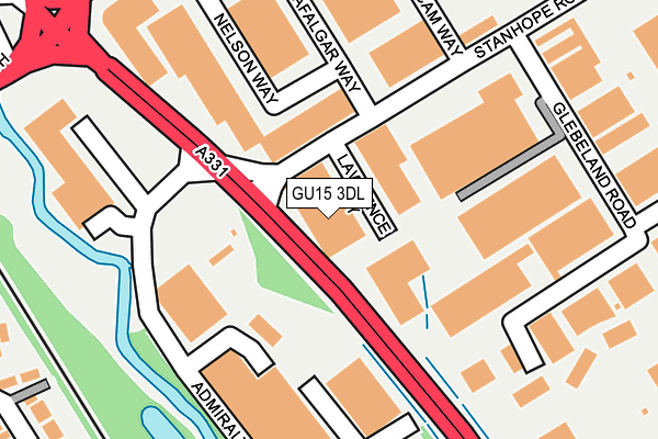 GU15 3DL map - OS OpenMap – Local (Ordnance Survey)
