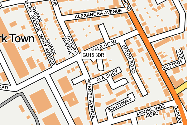 GU15 3DR map - OS OpenMap – Local (Ordnance Survey)
