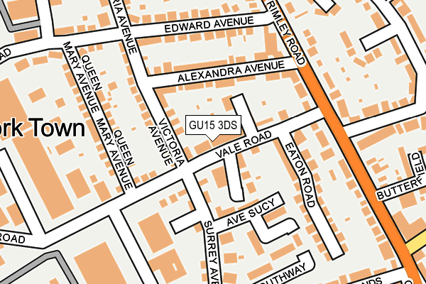 GU15 3DS map - OS OpenMap – Local (Ordnance Survey)