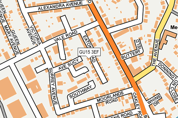 GU15 3EF map - OS OpenMap – Local (Ordnance Survey)