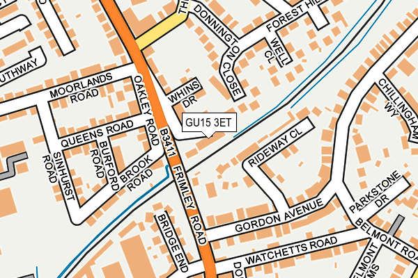 GU15 3ET map - OS OpenMap – Local (Ordnance Survey)