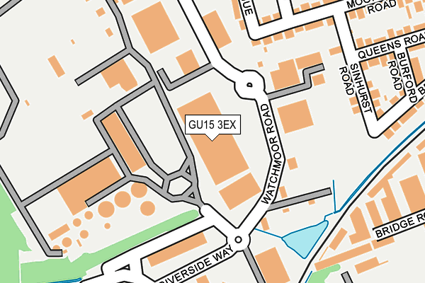GU15 3EX map - OS OpenMap – Local (Ordnance Survey)
