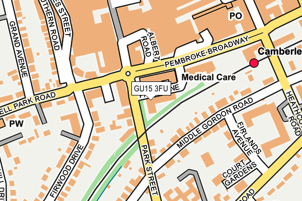 GU15 3FU map - OS OpenMap – Local (Ordnance Survey)
