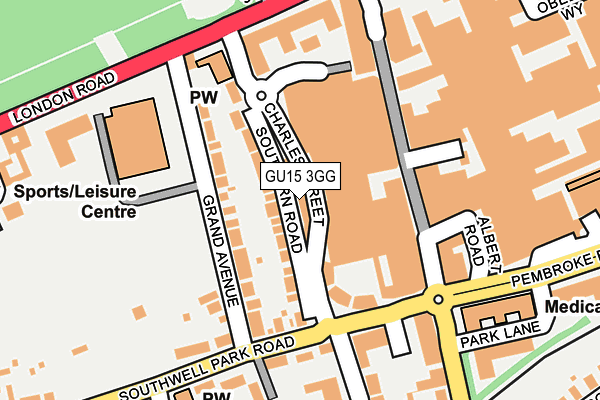 GU15 3GG map - OS OpenMap – Local (Ordnance Survey)