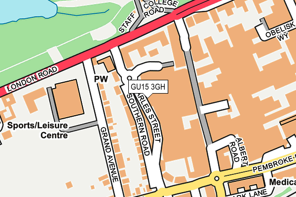 GU15 3GH map - OS OpenMap – Local (Ordnance Survey)