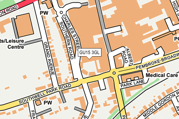 GU15 3GL map - OS OpenMap – Local (Ordnance Survey)