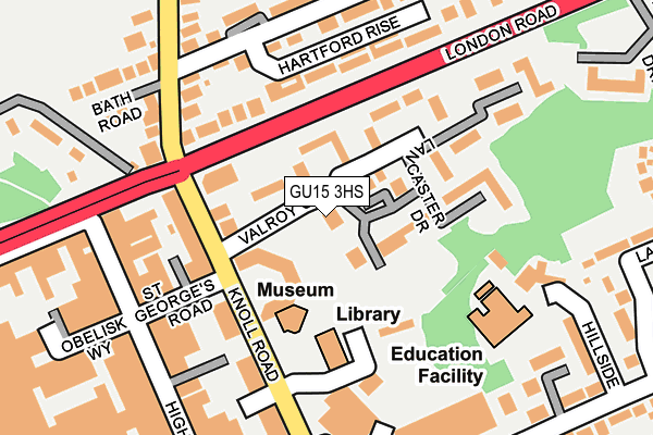 GU15 3HS map - OS OpenMap – Local (Ordnance Survey)