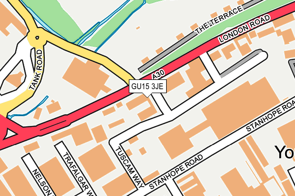 GU15 3JE map - OS OpenMap – Local (Ordnance Survey)