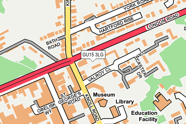 GU15 3LG map - OS OpenMap – Local (Ordnance Survey)