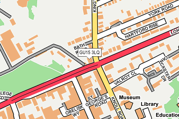 GU15 3LQ map - OS OpenMap – Local (Ordnance Survey)