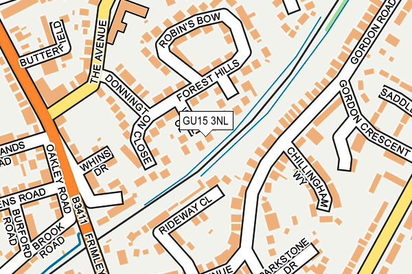 GU15 3NL map - OS OpenMap – Local (Ordnance Survey)