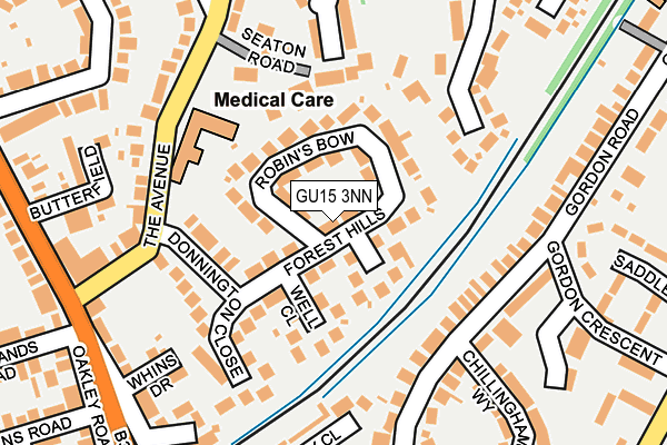 GU15 3NN map - OS OpenMap – Local (Ordnance Survey)