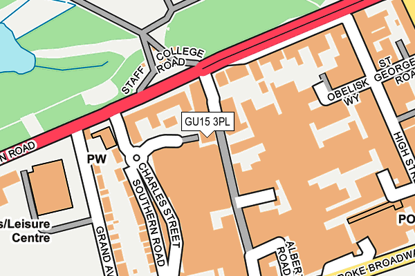 GU15 3PL map - OS OpenMap – Local (Ordnance Survey)