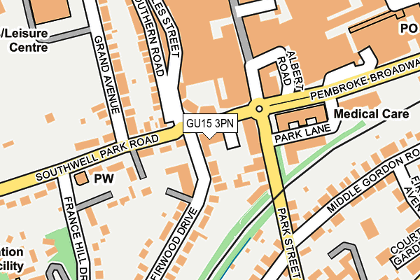 GU15 3PN map - OS OpenMap – Local (Ordnance Survey)