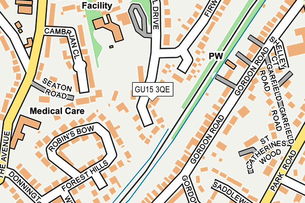 GU15 3QE map - OS OpenMap – Local (Ordnance Survey)