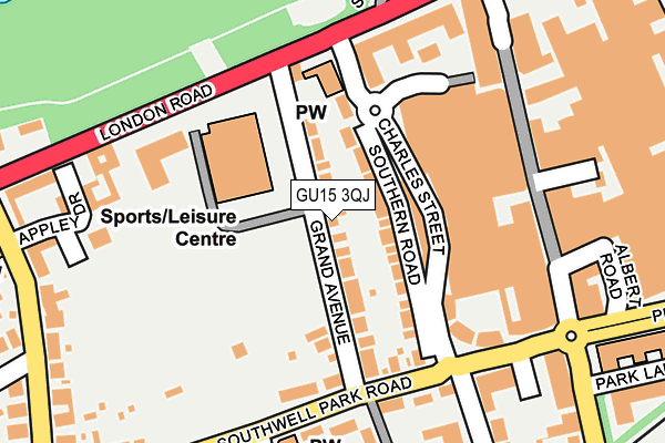 GU15 3QJ map - OS OpenMap – Local (Ordnance Survey)