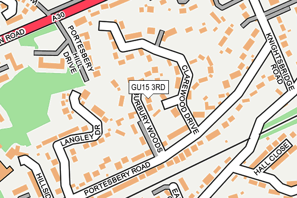 GU15 3RD map - OS OpenMap – Local (Ordnance Survey)