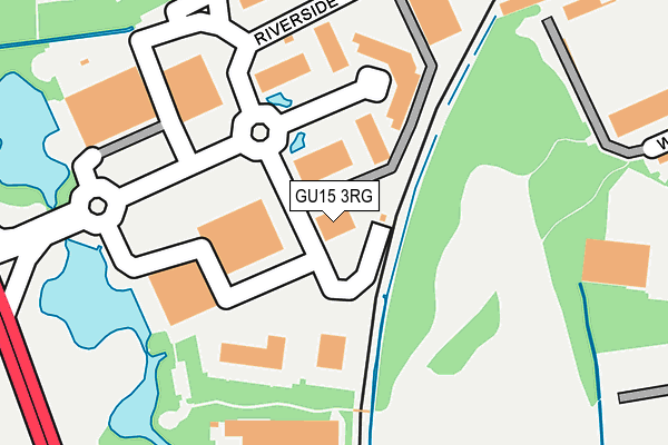 GU15 3RG map - OS OpenMap – Local (Ordnance Survey)