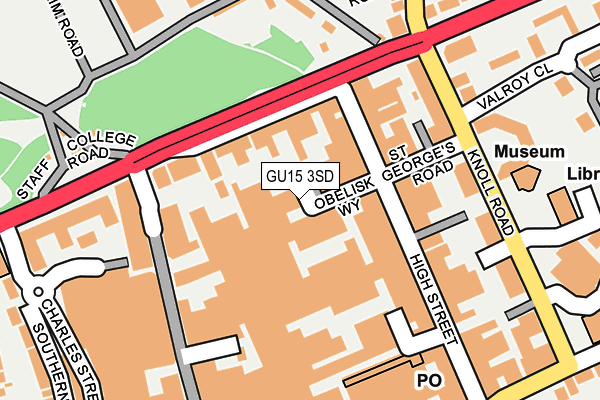 GU15 3SD map - OS OpenMap – Local (Ordnance Survey)