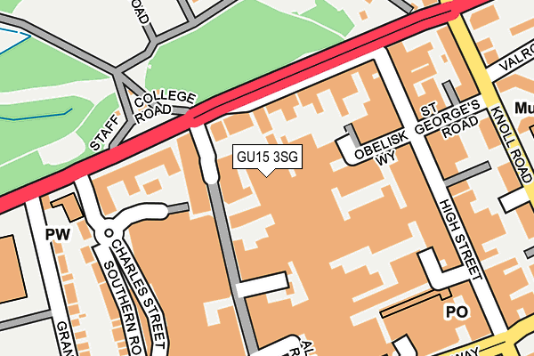 GU15 3SG map - OS OpenMap – Local (Ordnance Survey)