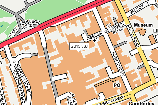 GU15 3SJ map - OS OpenMap – Local (Ordnance Survey)