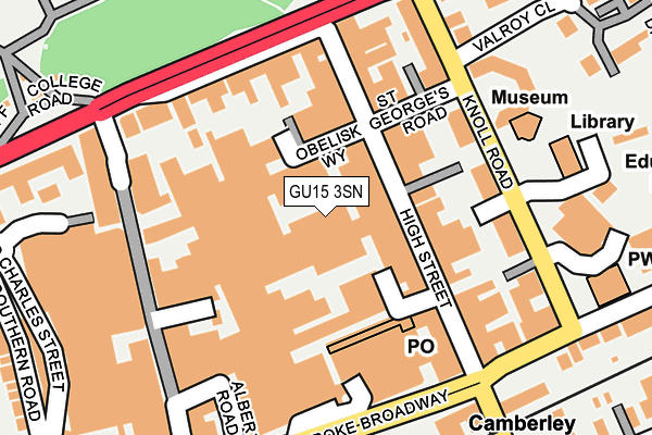 GU15 3SN map - OS OpenMap – Local (Ordnance Survey)