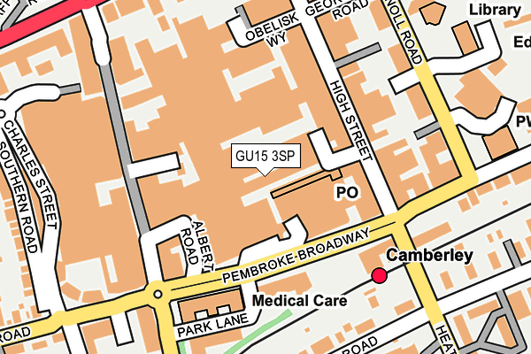 GU15 3SP map - OS OpenMap – Local (Ordnance Survey)