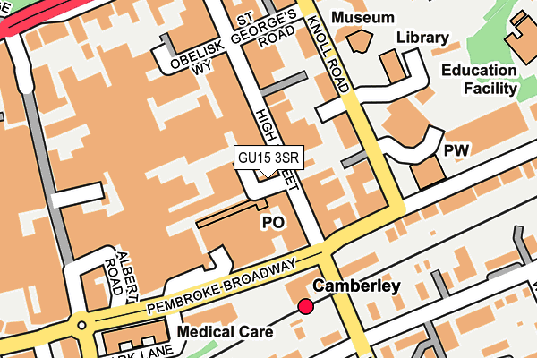 GU15 3SR map - OS OpenMap – Local (Ordnance Survey)