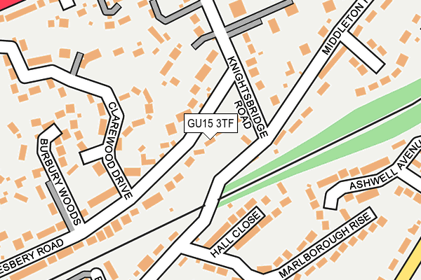 GU15 3TF map - OS OpenMap – Local (Ordnance Survey)