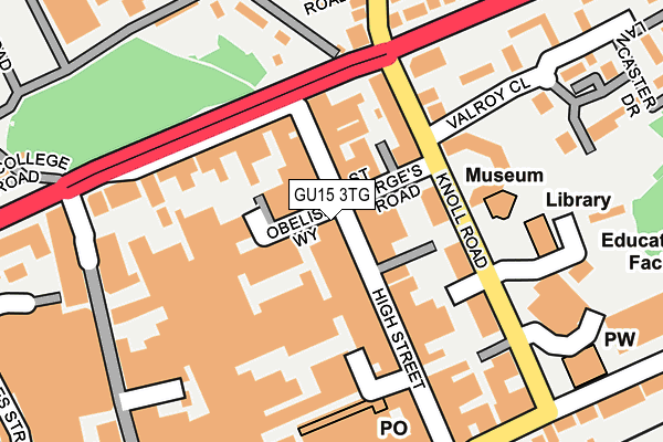 GU15 3TG map - OS OpenMap – Local (Ordnance Survey)