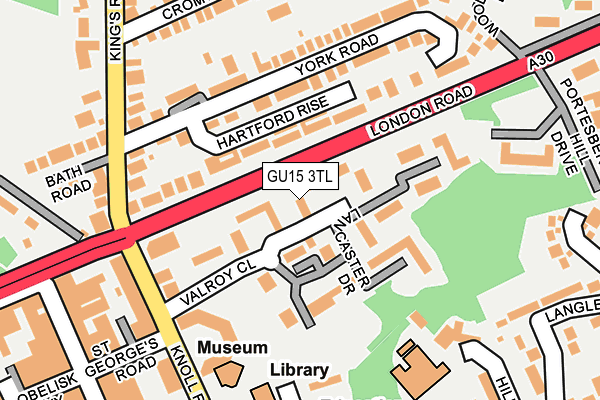 GU15 3TL map - OS OpenMap – Local (Ordnance Survey)
