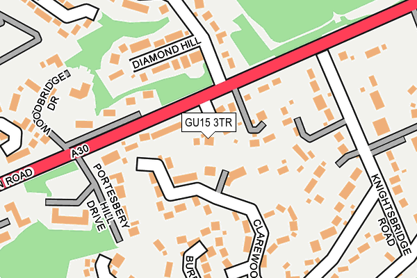 GU15 3TR map - OS OpenMap – Local (Ordnance Survey)