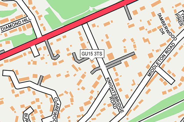 GU15 3TS map - OS OpenMap – Local (Ordnance Survey)