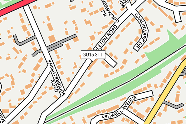 GU15 3TT map - OS OpenMap – Local (Ordnance Survey)
