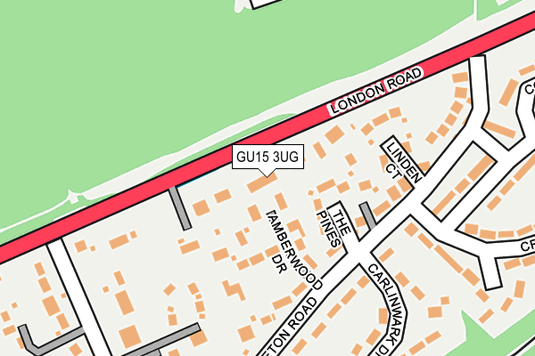 GU15 3UG map - OS OpenMap – Local (Ordnance Survey)
