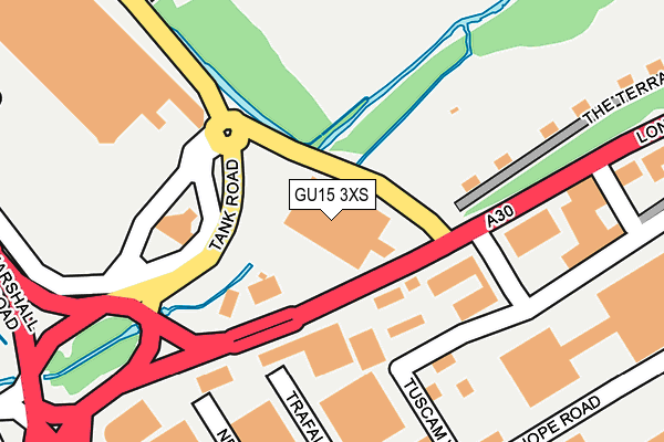 GU15 3XS map - OS OpenMap – Local (Ordnance Survey)