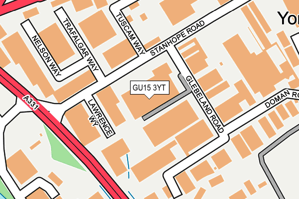 GU15 3YT map - OS OpenMap – Local (Ordnance Survey)