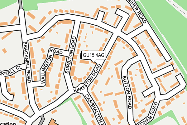 GU15 4AG map - OS OpenMap – Local (Ordnance Survey)