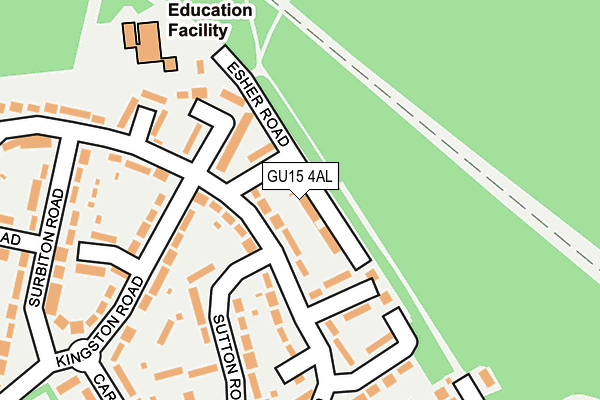 GU15 4AL map - OS OpenMap – Local (Ordnance Survey)