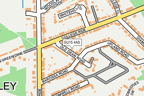 GU15 4AS map - OS OpenMap – Local (Ordnance Survey)