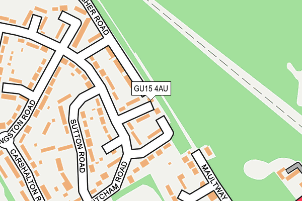 GU15 4AU map - OS OpenMap – Local (Ordnance Survey)