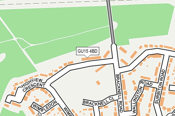 GU15 4BD map - OS OpenMap – Local (Ordnance Survey)