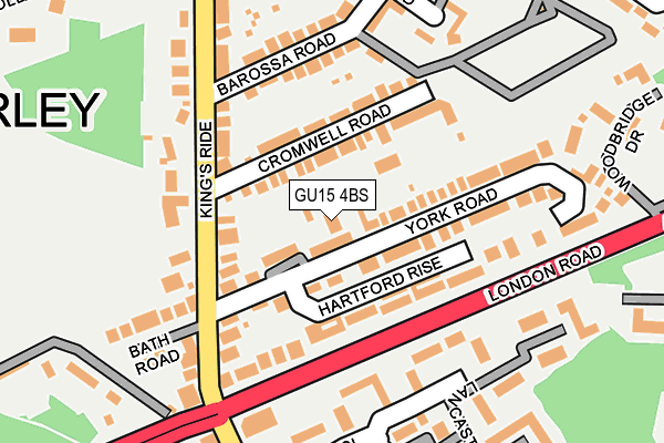 GU15 4BS map - OS OpenMap – Local (Ordnance Survey)