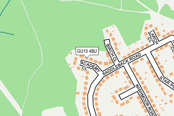 GU15 4BU map - OS OpenMap – Local (Ordnance Survey)