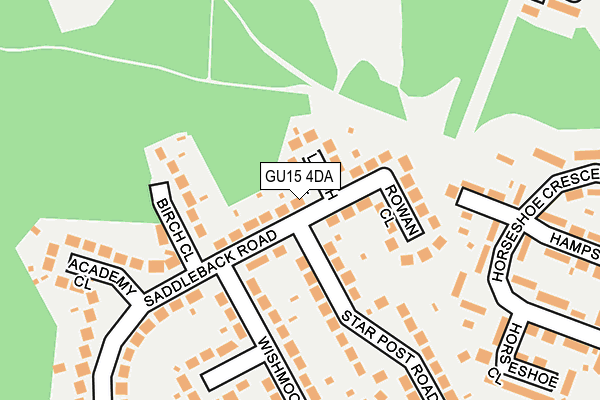 GU15 4DA map - OS OpenMap – Local (Ordnance Survey)