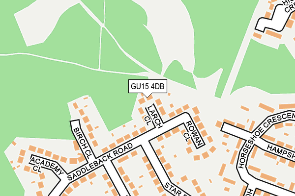 GU15 4DB map - OS OpenMap – Local (Ordnance Survey)