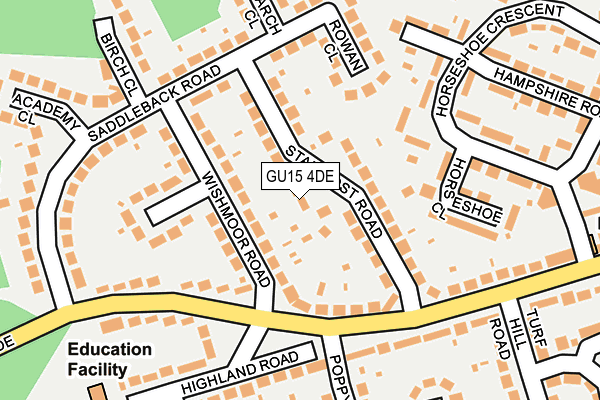 GU15 4DE map - OS OpenMap – Local (Ordnance Survey)