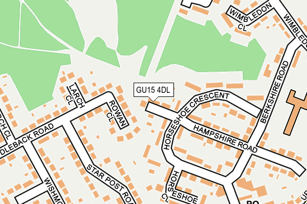 GU15 4DL map - OS OpenMap – Local (Ordnance Survey)