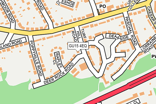 GU15 4EQ map - OS OpenMap – Local (Ordnance Survey)