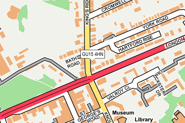 GU15 4HN map - OS OpenMap – Local (Ordnance Survey)